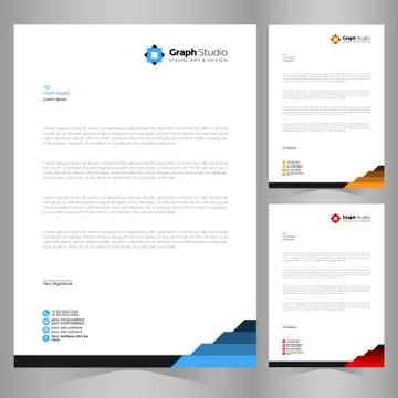 Letterhead Template Set Stock-Illustration
