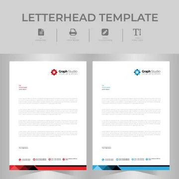 Letterhead Template Set 스톡 일러스트