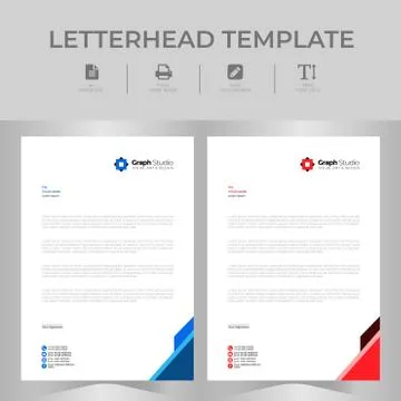 Letterhead Template Set Stock-Illustration