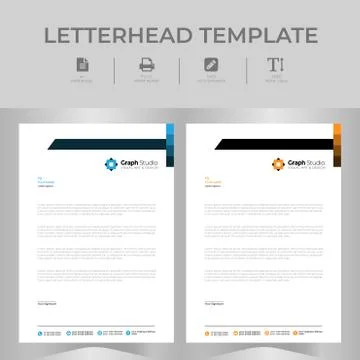 Letterhead Template Set 스톡 일러스트