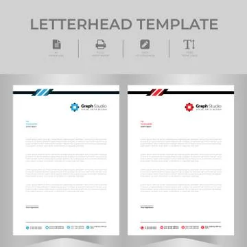 Letterhead Template Set Иллюстрация