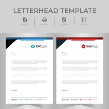 Letterhead Template Set Stock-Illustration