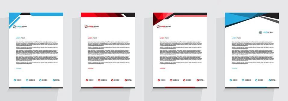 Letterhead Template Set Vector Stock-Illustration