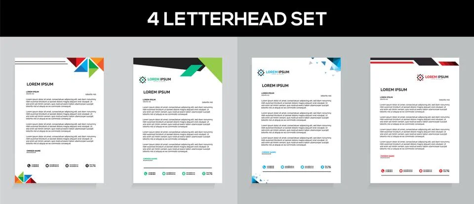 Letterhead Template Set Vector Stock-Illustration