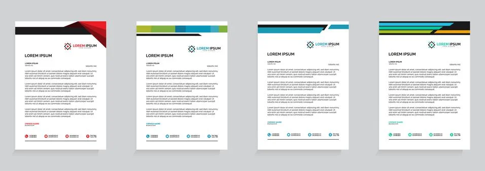 Letterhead Template Set Vector Stock-Illustration