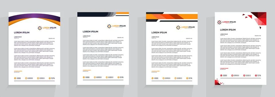 Letterhead Template Set Vector Stock-Illustration