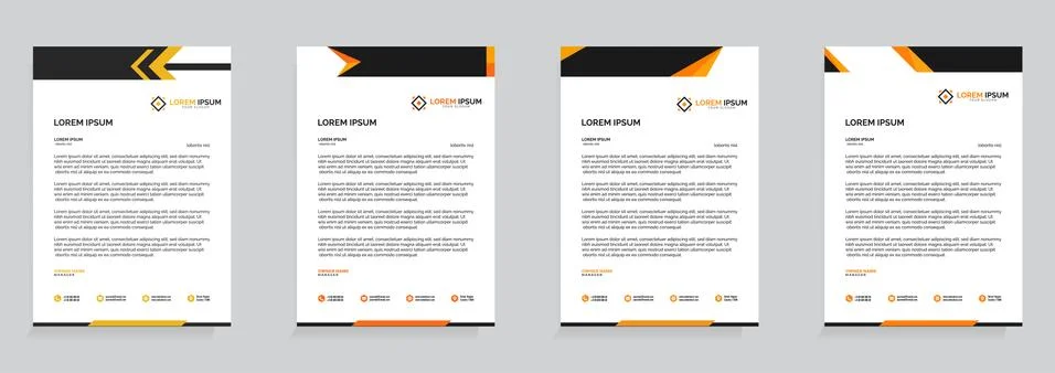 Letterhead Template Set Vector Stock-Illustration