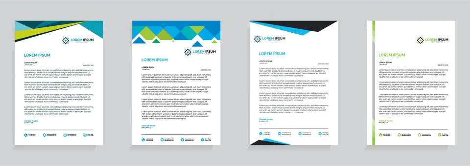 Letterhead Template Set Vector Stock-Illustration