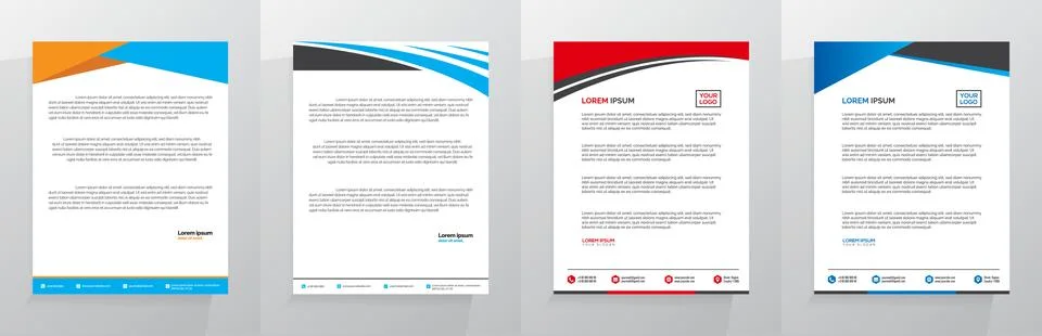 Letterhead Template Set Vector Stock-Illustration