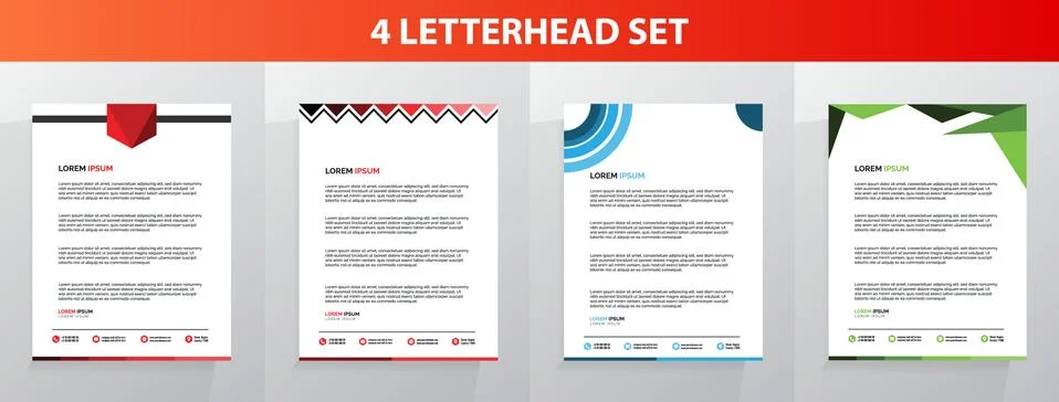 Letterhead Template Set Vector Stock-Illustration