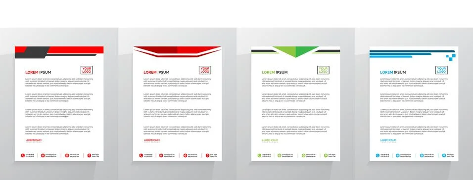 Letterhead Template Set Vector Stock-Illustration