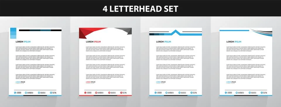 Letterhead Template Set Vector Stock-Illustration