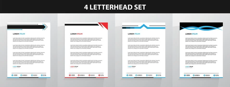 Letterhead Template Set Vector Stock-Illustration