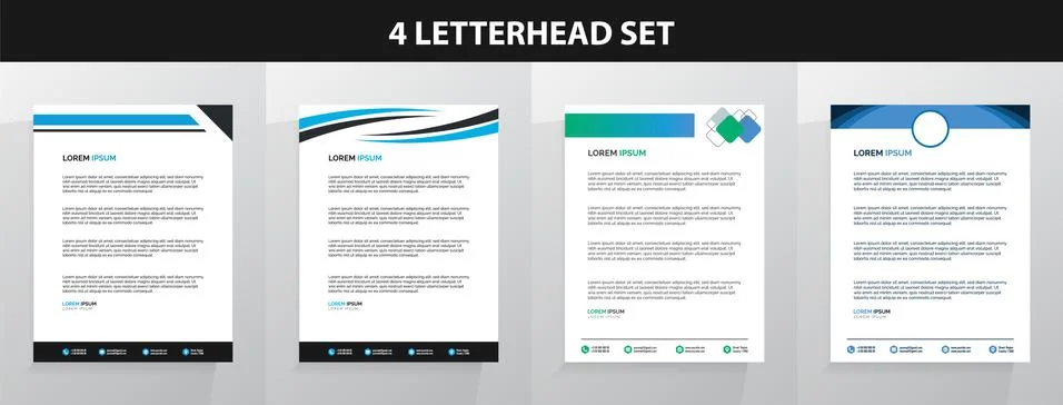 Letterhead Template Set Vector Stock-Illustration