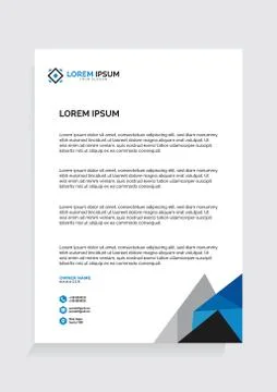 Letterhead Template Vector 스톡 일러스트