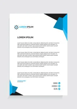 Letterhead Template Vector 스톡 일러스트