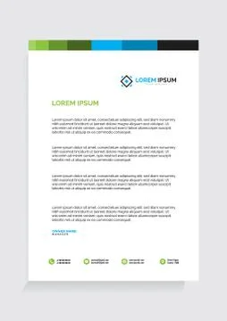 Letterhead Template Vector 스톡 일러스트
