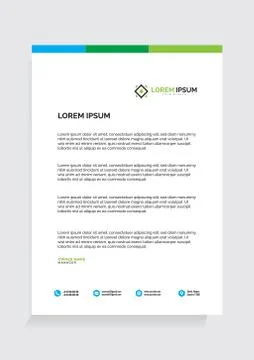 Letterhead Template Vector 스톡 일러스트