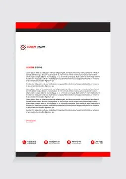 Letterhead Template Vector Illustrazione stock
