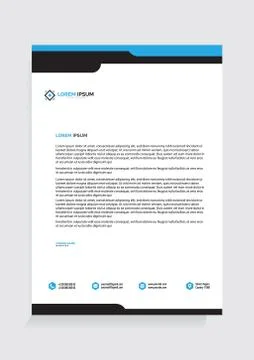 Letterhead Template Vector 스톡 일러스트