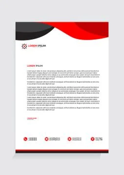 Letterhead Template Vector Illustrazione stock