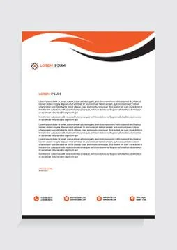 Letterhead Template Vector Иллюстрация