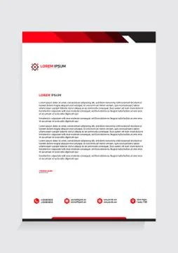 Letterhead Template Vector 스톡 일러스트