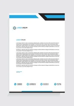 Letterhead Template Vector 스톡 일러스트