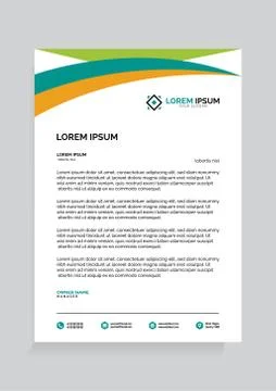 Letterhead Template Vector 스톡 일러스트