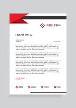 Letterhead Template Vector 스톡 일러스트