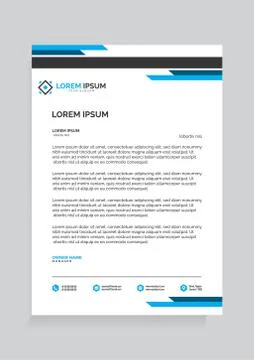 Letterhead Template Vector 스톡 일러스트