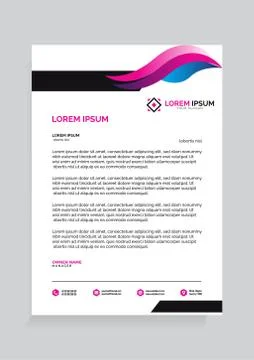 Letterhead Template Vector 스톡 일러스트