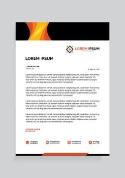 Letterhead Template Vector Illustrazione stock