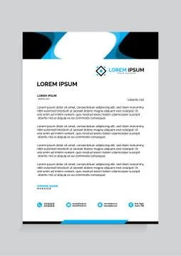 Letterhead Template Vector Illustrazione stock