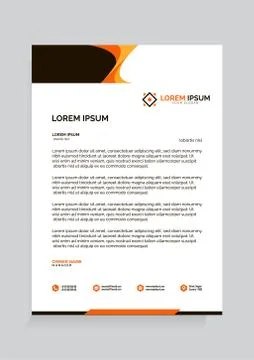 Letterhead Template Vector 스톡 일러스트