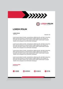 Letterhead Template Vector 스톡 일러스트