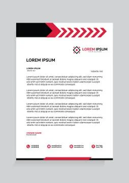 Letterhead Template Vector 스톡 일러스트