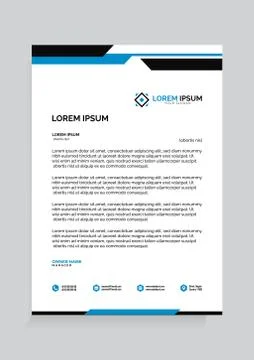 Letterhead Template Vector 스톡 일러스트