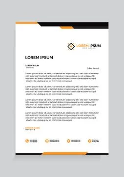 Letterhead Template Vector 스톡 일러스트