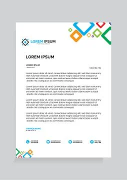 Letterhead Template Vector 스톡 일러스트