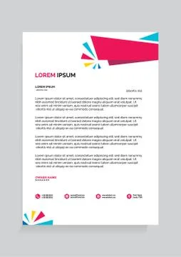 Letterhead Template Vector 스톡 일러스트
