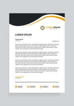 Letterhead Template Vector 스톡 일러스트