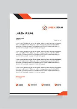 Letterhead Template Vector 스톡 일러스트