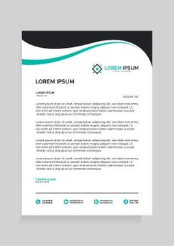 Letterhead Template Vector Illustrazione stock
