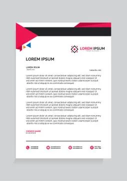 Letterhead Template Vector Иллюстрация