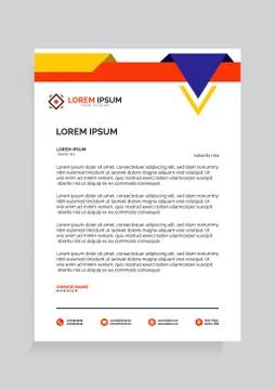 Letterhead Template Vector Illustrazione stock