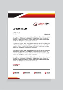 Letterhead Template Vector 스톡 일러스트