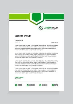Letterhead Template Vector Illustrazione stock