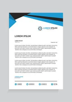 Letterhead Template Vector Illustrazione stock