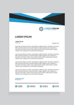 Letterhead Template Vector 스톡 일러스트